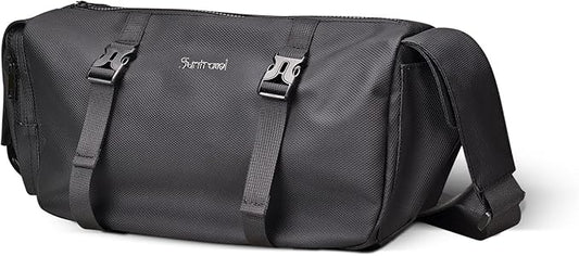 Small Sports Bag Waterproof Ultra-Light Gym Duffle for Men & Women Compact Mini Crossbody Bags, Perfect for Running, Travel & Light Gym (black-quilting)