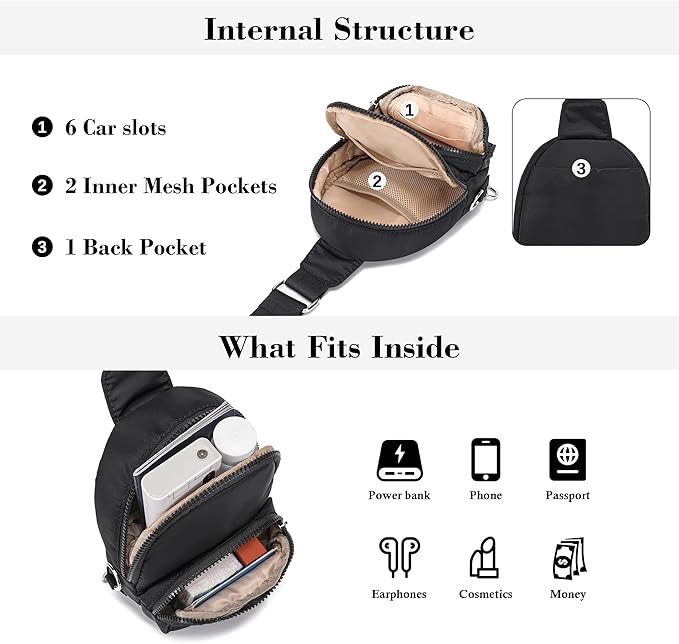 NEICOA Anti Theft Crossbody Bags for Women Small Nylon RFID Sling Bag Lightweight Travel Purse for Daily Casual Use(Light Blue)