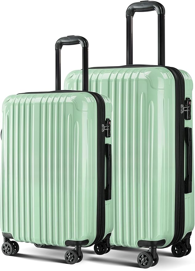 Carry on Luggage - Airline Approved Suitcases with Spinner Wheels, Built-In TSA Lock，Hard Shell Expandable Suitcases