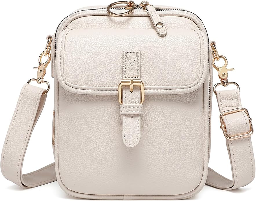 Vintage Messenger Bag Leather Crossbody Bags for Women Men Small Anti Theft Cross Body Shoulder Purse with Card Slots