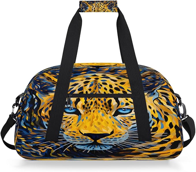 Travel Duffle Bag for travel duffle bag sports Girls Boys Kids Leopard Cool Cheetah Lightweight Overnight Sleepover Weekender Bags Small Dance Gym Sport Bag Teens Carry-On Size Workout Bag
