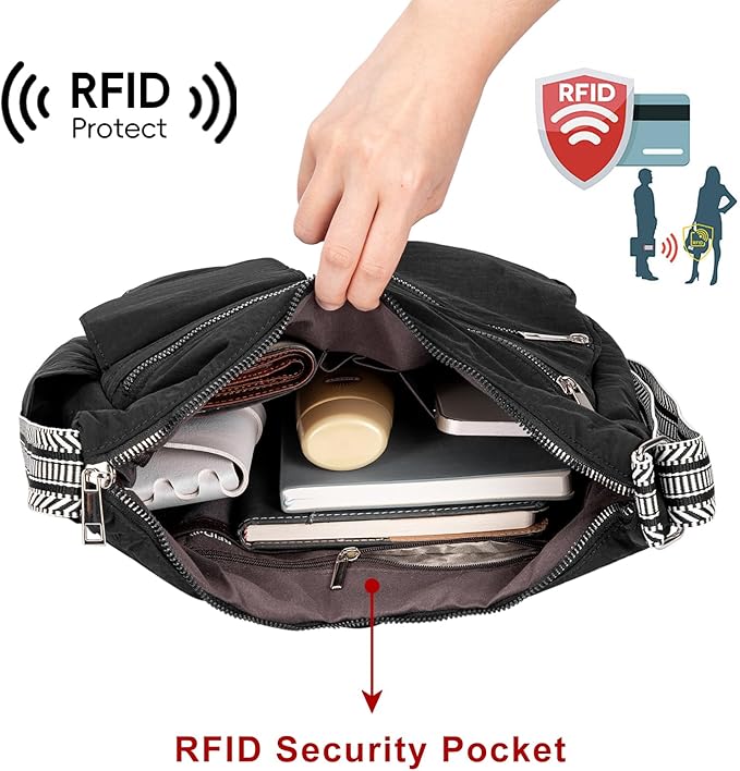CLUCI Travel Purses for Women, Waterproof Nylon Crossbody Bags for Woman Trendy, Anti Theft Shoulder Handbags for Ladies