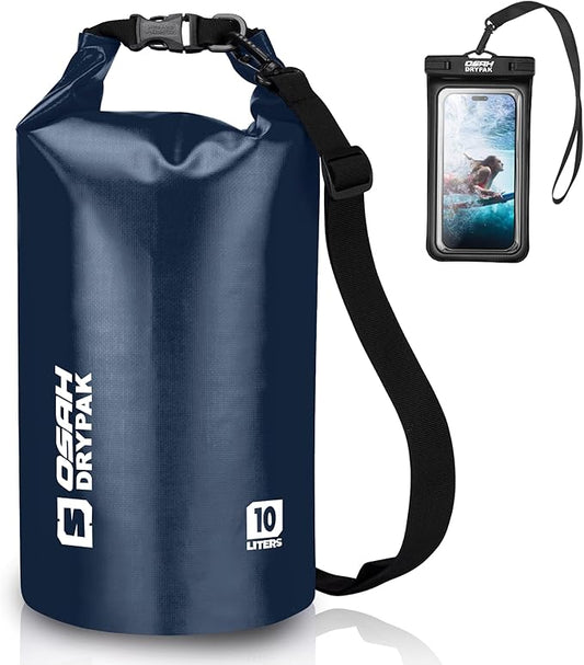 Waterproof Dry Bag, 5L/10L/20L/30L/40L Roll Top Lightweight Storage Backpack with Phone Case for Women & Men, Floating Waterproof Sack for Travel, Swimming, Kayaking, Paddle Board, Camping & Beach