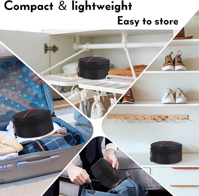 Belt Organizer Case,Travel Belt Storage Holder for Closet Drawer,Display Case for Belts,Ties,Portable Container Storage Holder,Height 2.6inch(Bag Only)