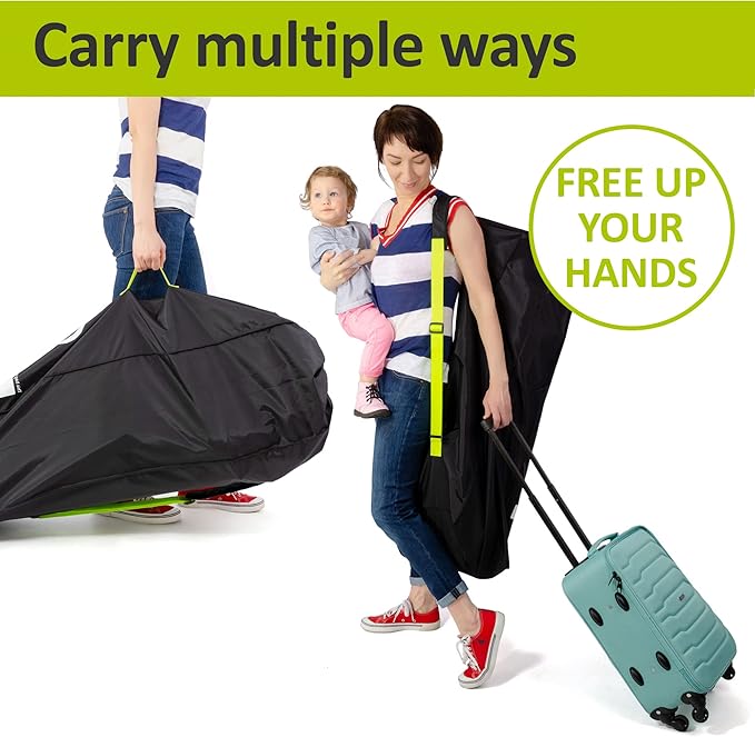 V VOLKGO Large Stroller Bag for Airplane, Large Cover for Airtravel, Jogger & Umbrella Stroller Cover for Travel - Fits Wide, Gate Check Bag, Heavy Duty Durable Infant carrier covers for Air Travel