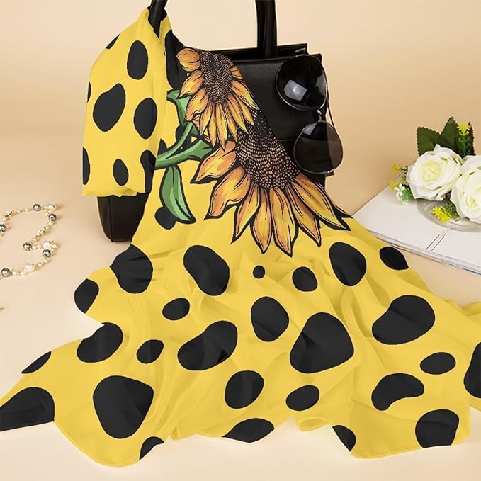 Sunflower Pattern Spot Print Oversized Lightweight Thin Beach Towel Compact Sandproof Fast Dry Clearance Towels Sand Free Pool Travel Essentials Accessories Women Men Adult Gifts Size M