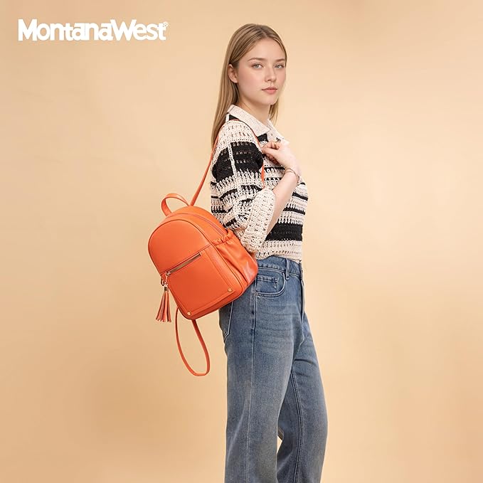 Montana West Mini Backpack Purse for Women Anti Theft Backpacks with Secured Zipper and Tassel
