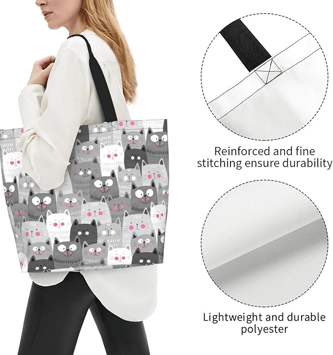 Tote Bag for Women Large Beach Bag Reusable Grocery Bags Handbag for Travel Shopping