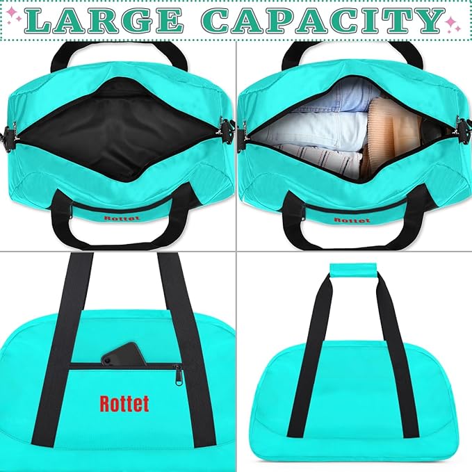 Custom Name Duffle Bag Personalized Kids Gym Bag Travel Overnight Weekender Bag Sports Bag for Boys Girl Blue
