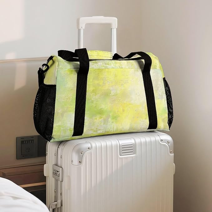 Pistachio Green Duffle Bag Gym Bag for Workout Travel Tote with Detachable Straps