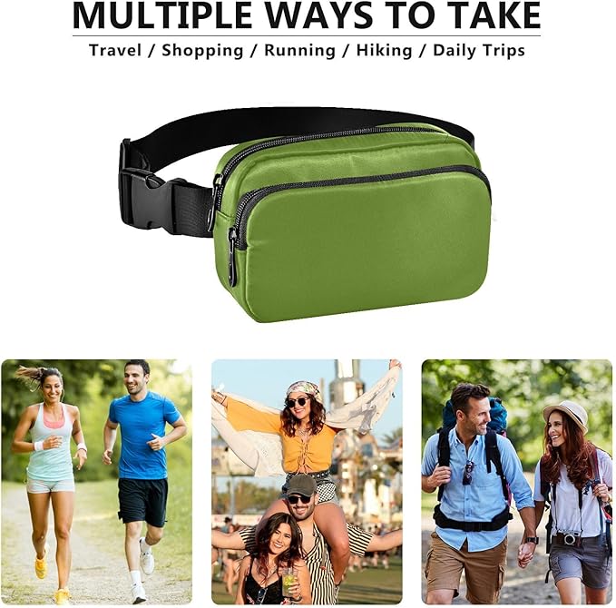 Fanny Pack for Women Men Water Resistant Fashion Waist Packs with Adjustable Strap Belt Bag for Travel Workout Jogging Hiking Olive Drab