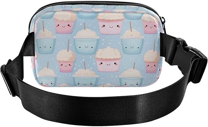 Cute Bubble Tea Fanny Pack for Women Men Water Resistant Fashion Waist Packs with Adjustable Strap Belt Bag for Travel Workout Jogging Hiking 21219749