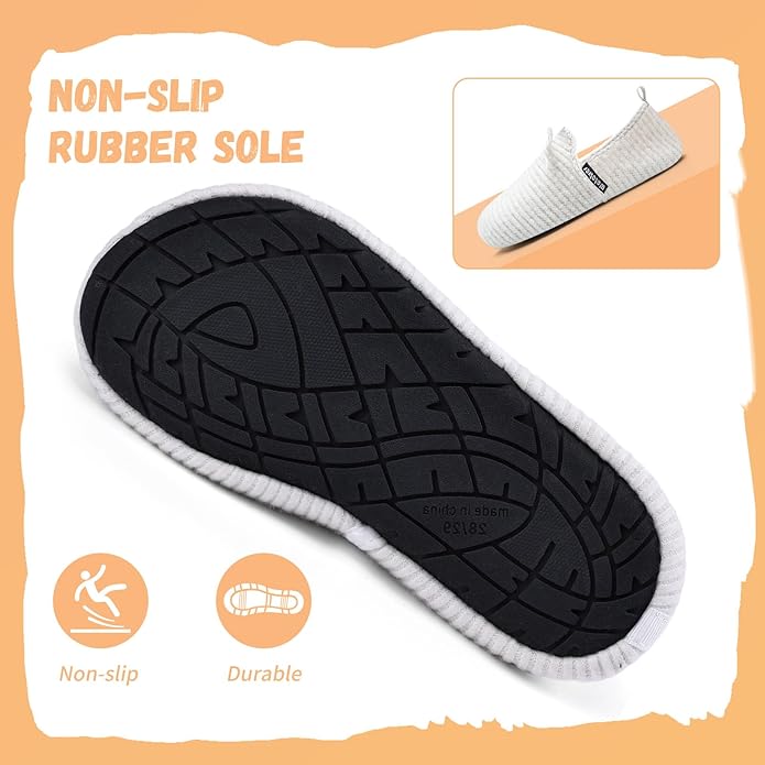 WateLves Kids Toddler Slippers Girls Boys Slip on House Shoes Lightweight Anti Slip Sock Slippers Winter Indoor Outdoor Walking Shoes