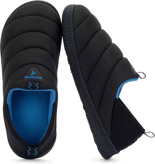 RockDove Men's Pufflite Two-Tone Quilted Loafer Slipper with Indoor/Outdoor Sole