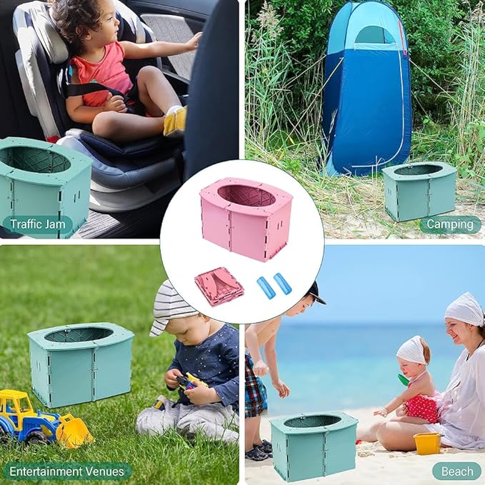 SunnySmile Travel Potty for Car，Travel Potty for Kids，Portable Potty for Toddler，Apply to Camping, Tourism, Outdoor, Indoor