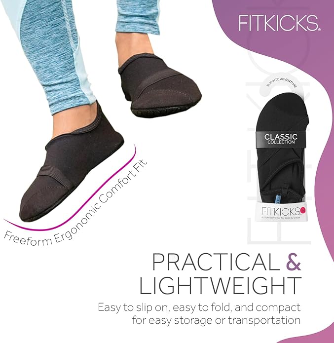 FITKICKS Original Women's Foldable Active Lifestyle Minimalist Footwear Barefoot Yoga Sporty Water Shoes