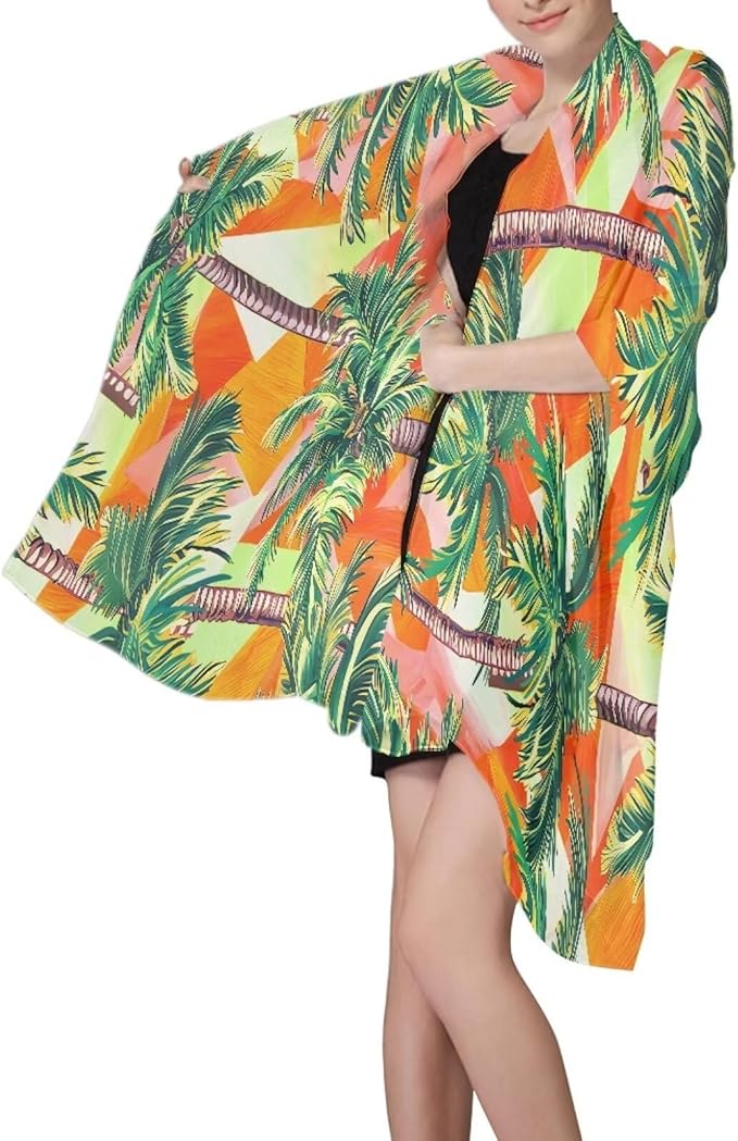 Hawaiian Coconut Tree Print Woven Lightweight Beach Towel Sand Free Quick Dry Towels for Camping Beach Swimming Pool Travel Accessories Large Easy Pack Travel Things for Women Men M
