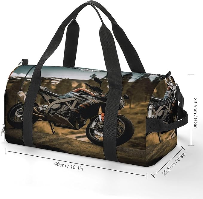 Sport Motorcycle Gym Bag Lightweight ，Travel Duffle Bag with Shoe Compartment，Gym Bag for Women for Overnight, Weekend, Yoga, Gym, Business Trips, Sport And Hospital.