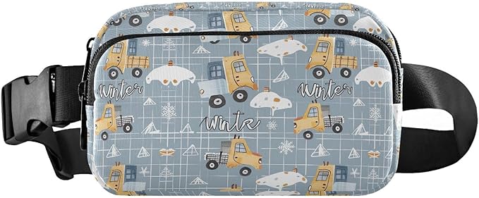 Kawaii Snow Trunk Fanny Pack for Women Men Water Resistant Fashion Waist Packs with Adjustable Strap Belt Bag for Travel Workout Jogging Hiking 21219434