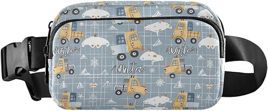Kawaii Snow Trunk Fanny Pack for Women Men Water Resistant Fashion Waist Packs with Adjustable Strap Belt Bag for Travel Workout Jogging Hiking 21219434