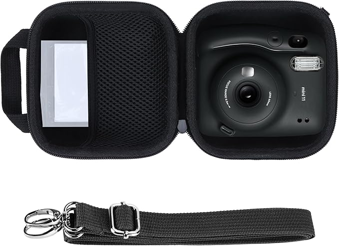 Storage Case Compatible with Fujifilm Instax Mini 12/11 Instant Camera (Charcoal Black Case)
