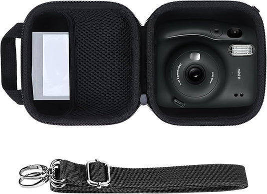 Storage Case Compatible with Fujifilm Instax Mini 12/11 Instant Camera (Charcoal Black Case)