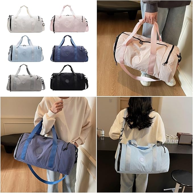 Large Capacity Gym Travel Bags with Separate Shoe Compartment and Wet Dry Pockets for Outdoor Sports Fitness Trip