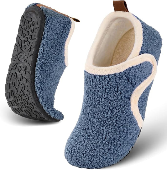 Ultrafun House Slippers for Women Men Slip on Barefoot Slippers Socks Soft Lightweight Rubble Sole House Shoes Indoor/Outdoor