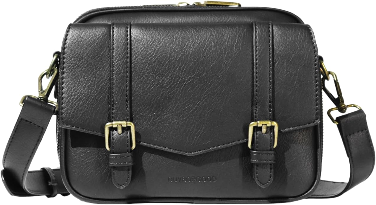 Women‘s Anti Theft RFID Blocking Small Vegan Leather Crossbody Bag Travel Purse With Built In Wallet Messenger Bag