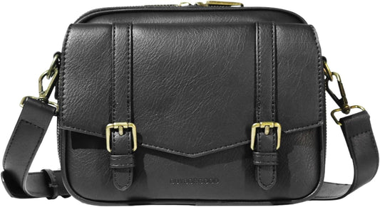 Women‘s Anti Theft RFID Blocking Small Vegan Leather Crossbody Bag Travel Purse With Built In Wallet Messenger Bag