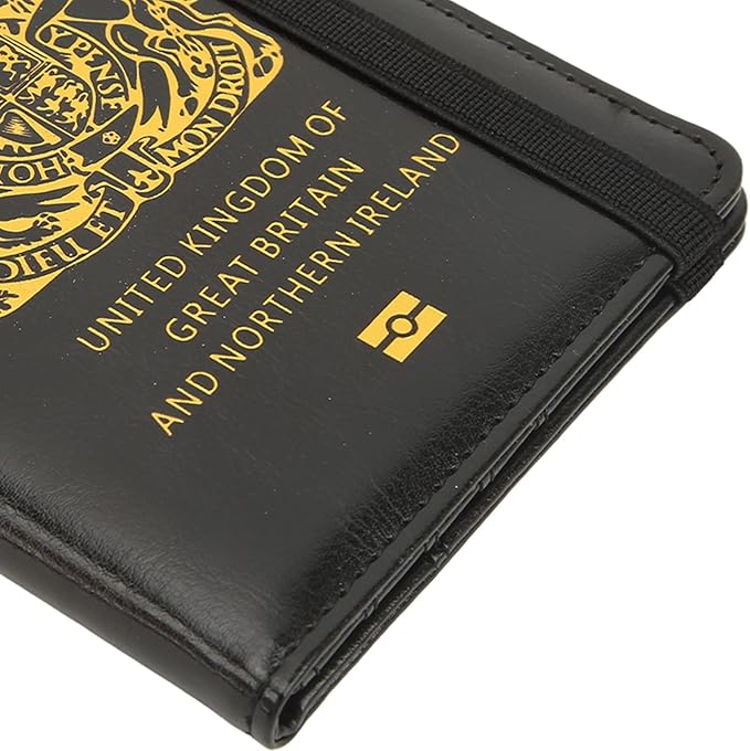 Britain Passport Cover Passport Holder Cover Leather Passport Holder UK Passport Cover for Passport, Business Cards, Credit Cards, Boarding Passes