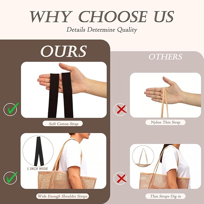 Beach Bag for Women with Outer Pocket, Waterproof Large Tote Bag for Cruise Essentials