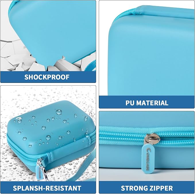 Comecase Carrying & Protective Case for Digital Camera, for CAMKORY/for Kodak Pixpro/for Canon PowerShot ELPH 180/190 / for Sony DSCW800 DSCW830 Cameras for Travel - Sky Blue