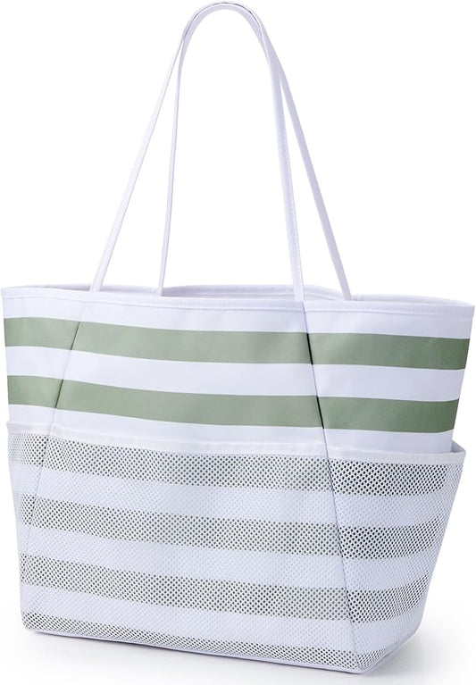 KALIDI Beach Tote Bag Women Large Waterproof Sandproof Shoulder Handbag Packable Grocery Bag Hobo Purse for Picnic Vacation