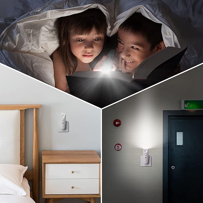 Emergency Lights for Home, 3-in-1 Function Power Failure Light, Flashlight and Plug-in Night Light, 5 Pack