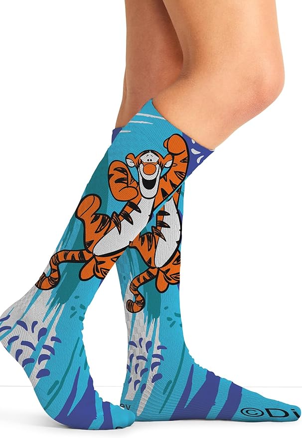 Cherokee Women's 10-15mmHg Compression Socks – Fun Print Knee Highs with Light Support, Soft Feel - PRINTSUPPORT