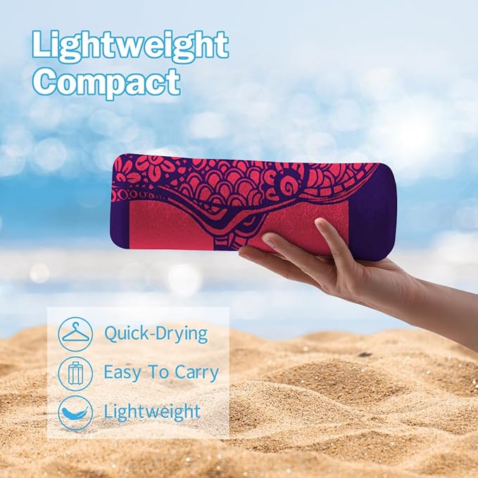 Flamingo Beach Towel - 30x60 Inch Fast Dry Microfiber Towel, Lightweight & Versatile for Beach, Pool, Yoga, Travel, Ideal as Beach Blanket & Vacation Essential