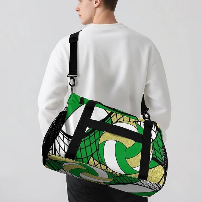 Custom Volleyball Duffel Bag with Name Personalized Travel Bags Sport Gym Bag Carry On Weekender Bags for Men Women