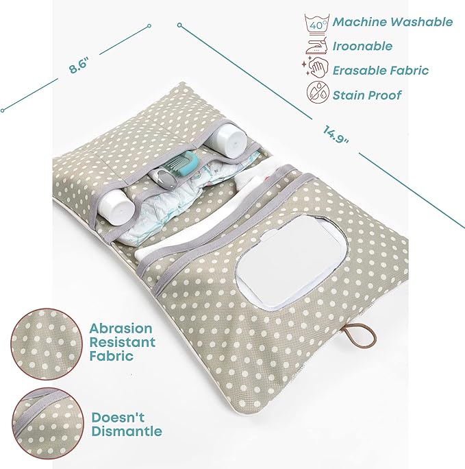 HAMUR Baby Diaper Bag Organizer – Travel-Friendly, Compact & Foldable | Stroller Pouch for Newborn Essentials – Must-Have for Boys & Girls (Leaves)