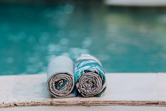 Tidal Wave Lightweight Travel Towel - Microfiber, Quick-Dry, Sand-Resistant & Compact Towel for Camping, Hiking & Outdoor Adventures, 31.5 x 63 in, 9.2 oz - Not a Large Cotton Towel