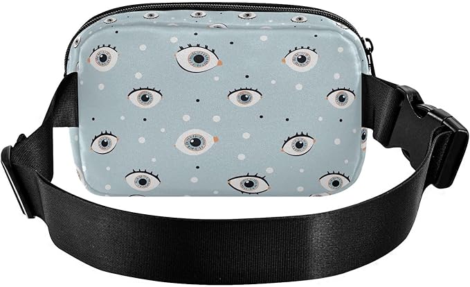 Cute Eyes Fanny Pack for Women Men Water Resistant Fashion Waist Packs with Adjustable Strap Belt Bag for Travel Workout Jogging Hiking 21220514
