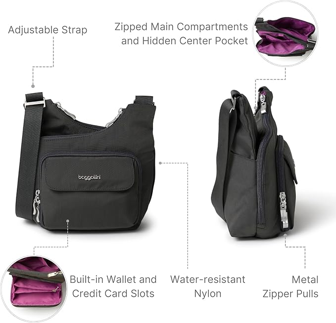 Baggallini Women Criss Cross Crossbody Bag