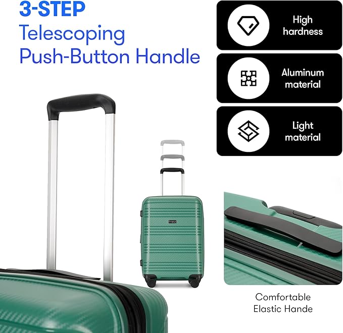GinzaTravel 29 Inch Large Checked Luggage Expandable Hard Shell Suitcase with Spinner Wheels TSA Lock for Travel, 29inch, Green