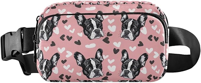 Kawaii French Bulldog Fanny Pack for Women Men Water Resistant Fashion Waist Packs with Adjustable Strap Belt Bag for Travel Workout Jogging Hiking 21219035