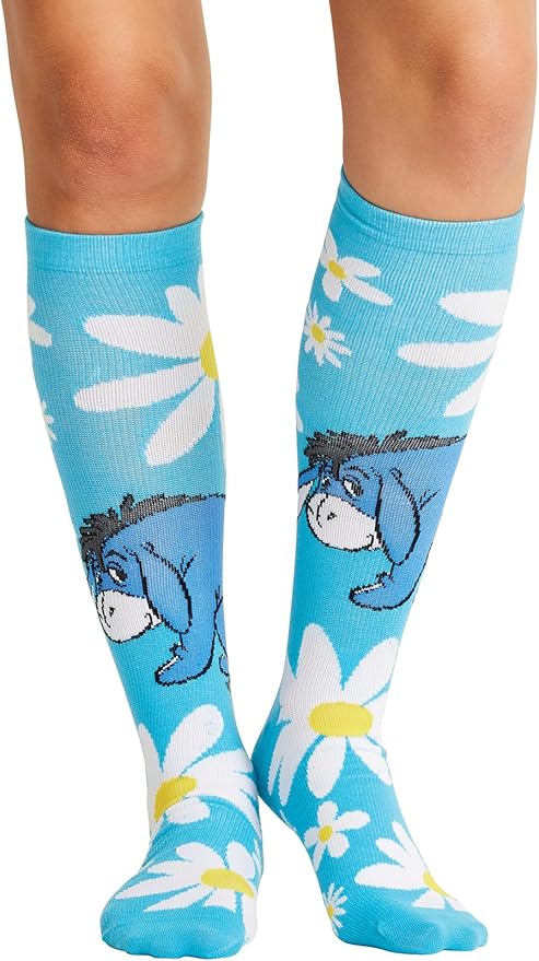 Cherokee Women's 10-15mmHg Compression Socks – Fun Print Knee Highs with Light Support, Soft Feel - PRINTSUPPORT
