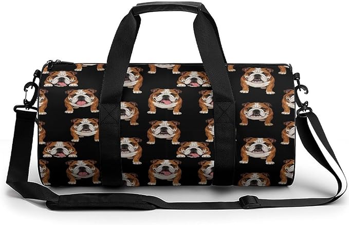 Lightweight Travel Sports Carry On Bag English Bulldogs Basketball Football Weekender Bag Sport Gym Fitness Tote