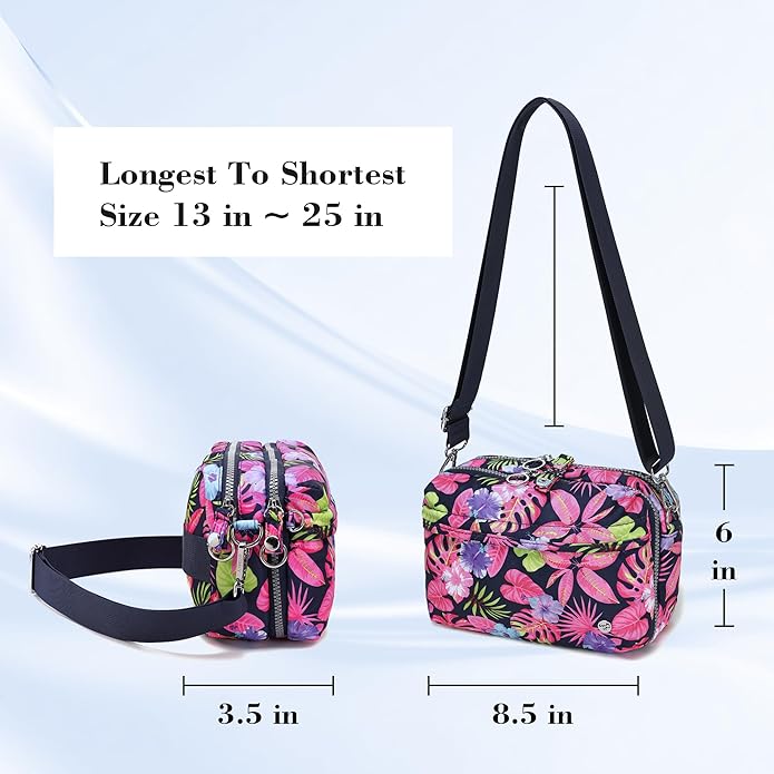 NEICOA Anti Theft Crossbody Bags for Women Nylon Small Travel Purse RFID Sling Shoulder Bag for Vacation Essentials