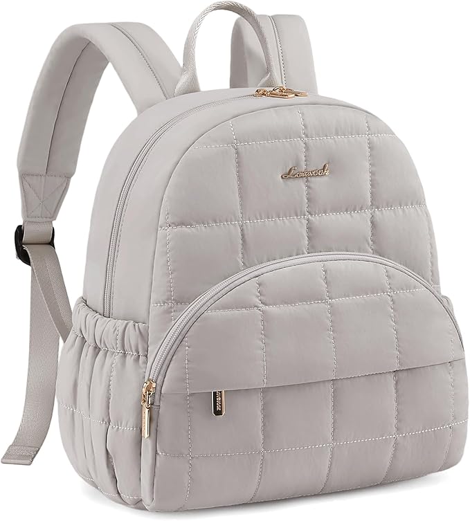 LOVEVOOK Small Backpack Purse for Women, Mini Puffer Backpack with Anti-theft Pocket, Lightweight Quilted Casual Daypack for Daily Work & Travel