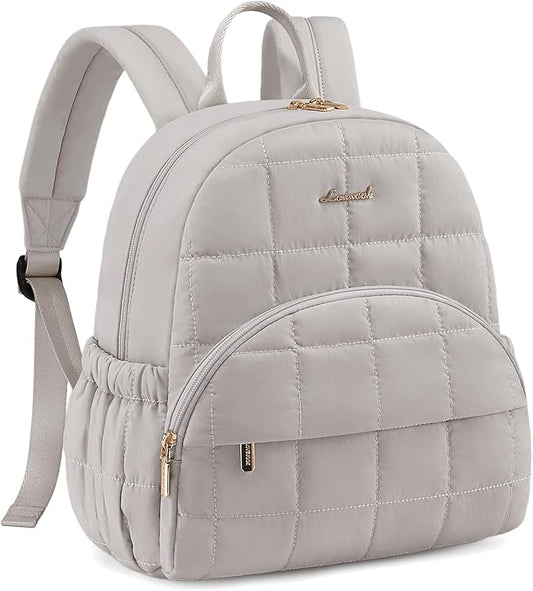 LOVEVOOK Small Backpack Purse for Women, Mini Puffer Backpack with Anti-theft Pocket, Lightweight Quilted Casual Daypack for Daily Work & Travel