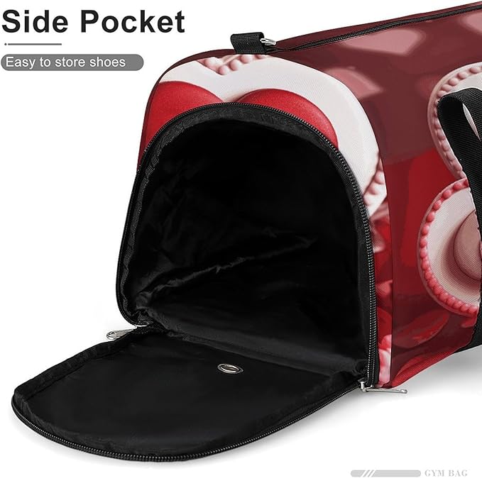 Oxford Cloth Happy Valentine's Day Gym Bag,Duffle Bag with Shoes Compartment And Adjustable Shoulder Straps，Weekender Bags for Men Women.